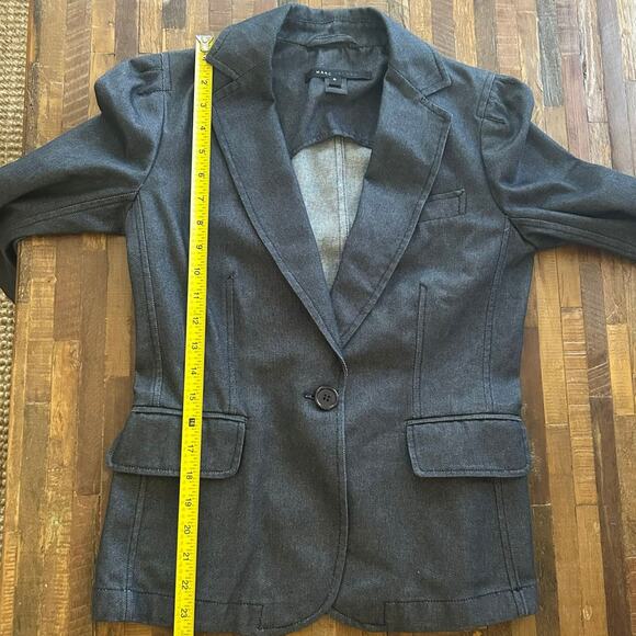 Marc Jacobs Dark Denim Fitted Blazer/Jacket, Size 6 MINT. - Picture 7 of 11